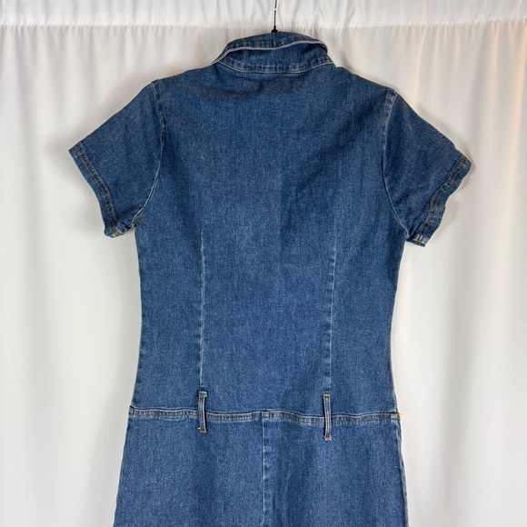 Hot Kiss stretchy denim dress with front buttons 2000’s Style - Picture 9 of 13